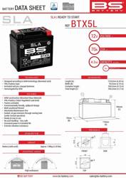 BS BATTERIE BTX5L 4AH 70A