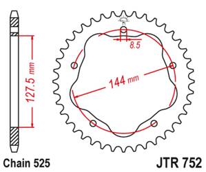 JT Hinteres Ritzel Aluminium [36 Zähne] DUCATI BIPOSTO 916 94-00 / BIPOSTO/SPS 996 99-01 / 998/S 02-03 / MONSTER 795 12-15 / EVO 848 08-13 / MONSTER 1100 09-13