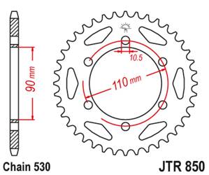 JT Hinteres Ritzel Stahl [34 Zähne] YAMAHA XS 650 74-83 / TX 650 72-74