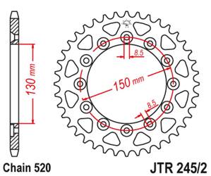 JT Hinteres Ritzel Stahl [39 Zähne] YAMAHA WR 250R 08-20