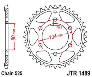 JT Hinteres Ritzel Stahl [41 Zähne] KAWASAKI ZX 6 R 98-02 / Z 1000 07-09 / ZX10R 04-15 Farbe schwarz