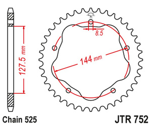 JT Hinteres Ritzel Stahl [45 Zähne] DUCATI 848/916/996/1000/1100