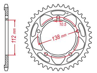 JT Hinteres Ritzel Stahl [45 Zähne] YAMAHA MT-09 21-22 / TRACER 9 / 9 GT 21-22 / XSR900