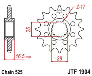 JT Vorderes Ritzel [15 Zähne] KTM 950/990/1050/1090/1190/1290 03-20