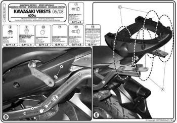 KAPPA Mittelgepäckträger KAWASAKI VERSYS 650 (06-09)