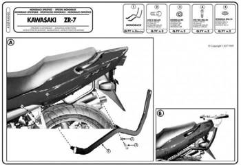 KAPPA Mittelgepäckträger KAWASAKI ZR7 / ZR7S 750 (99-04)