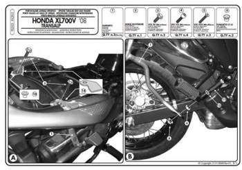 KAPPA Seitenkofferraumträger MONOKEY Honda XL 700V TRANSALP 08