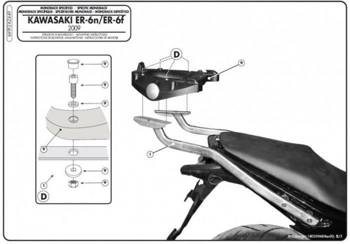 KAPPA zentraler Kofferraumträger KAWASAKI ER-6N / ER-6F 650 (09-11)