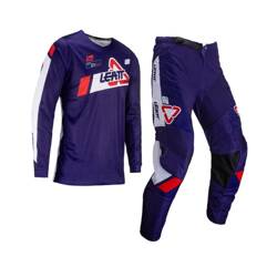 LEATT Langlaufbekleidung / Sweatshirt + Hosen Set RIDE KIT 3.5 Royal navy blau, weiß, rot Kollektion 2024