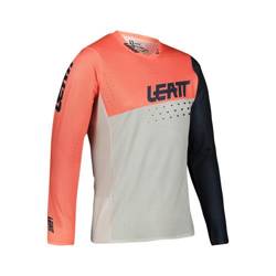 LEATT MTB GRAVITY 4.0 Langarm-Radsport-T-Shirt - orange,marineblau,weiß