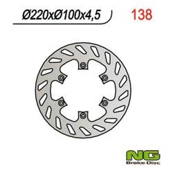 NG Bremsscheibe hinten KAWASAKI KX 125 89-02 / KX 250 92-95 / KDX 200/220 / KLX300/650R