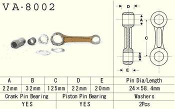 ProX Pleuelstange Komplett KX250 78-08 + KDX250 91-94