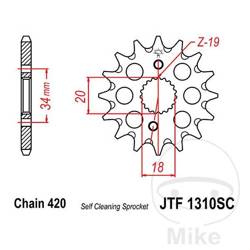 Ritzel vorne JT JTF1310.14SC (14Z)