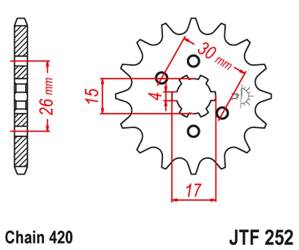 Ritzel vorne JT JTF252.14 (14Z)