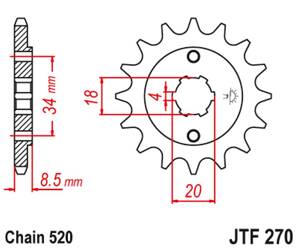 Ritzel vorne JT JTF270.14 (14Z)