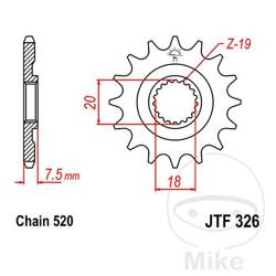 Ritzel vorne JT JTF326.14 (14Z)