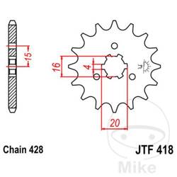 Ritzel vorne JT JTF418.14 (14Z)