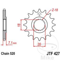 Ritzel vorne JT JTF427.11 (11Z)