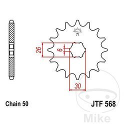 Ritzel vorne JT JTF568.16 (16Z)