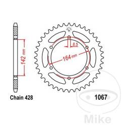 Stahl Kettenrad Hinten JT JTR1067.52 ilość zębów 52Z