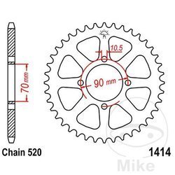 Stahl Kettenrad Hinten JT JTR1414.41 ilość zębów 41Z