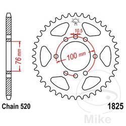 Stahl Kettenrad Hinten JT JTR1825.45 ilość zębów 45Z