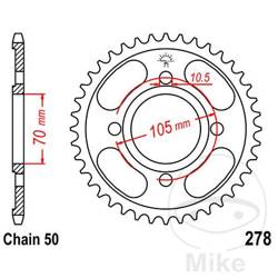 Stahl Kettenrad Hinten JT JTR278.34 ilość zębów 34Z