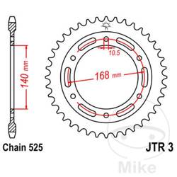 Stahl Kettenrad Hinten JT JTR3.41 ilość zębów 41Z