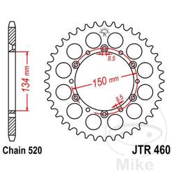 Stahl Kettenrad Hinten JT JTR460.45 ilość zębów 45Z