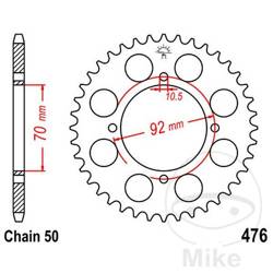 Stahl Kettenrad Hinten JT JTR476.45 ilość zębów 45Z