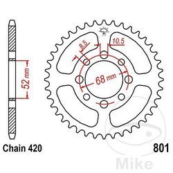 Stahl Kettenrad Hinten JT JTR801.41 ilość zębów 41Z