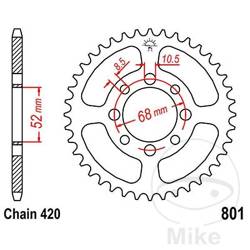 Stahl Kettenrad Hinten JT JTR801.43 ilość zębów 43Z