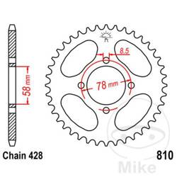 Stahl Kettenrad Hinten JT JTR810.41 ilość zębów 41Z