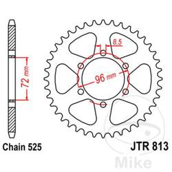 Stahl Kettenrad Hinten JT JTR813.39 ilość zębów 39Z