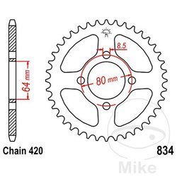 Stahl Kettenrad Hinten JT JTR834.45 ilość zębów 45Z