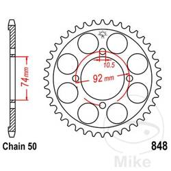 Stahl Kettenrad Hinten JT JTR848.39 ilość zębów 39Z