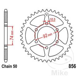 Stahl Kettenrad Hinten JT JTR856.45 ilość zębów 45Z