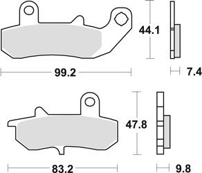 TRW Lucas Bremsbelag KH157 hinten metallisch gesintert