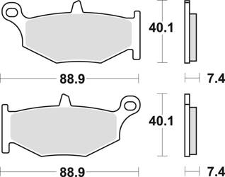 TRW Lucas Bremsbelag KH419 hinten metallisch gesintert