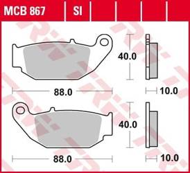 TRW Lucas Bremsbeläge HONDA CRF250L (ME11) (12-) - Sintermetall