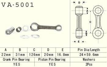 Vesrah Pleuelstange HONDA CR 250 84-01 GAS GAS NEW EC 250/300 18-19