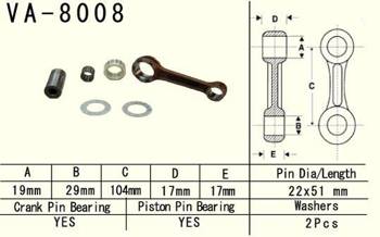 Vesrah Pleuelstange KAWASAKI KX 125 98-02