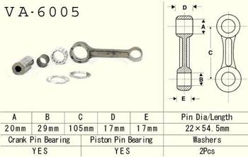 Vesrah Pleuelstange YAMAHA YZ 125 86-96