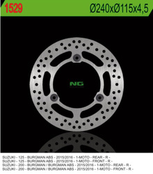 NG Bremsscheibe vorne/hinten SUZUKI BURGMAN 125/200 15-16