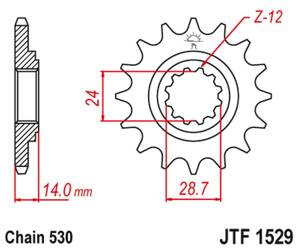 JT Vorderes Ritzel [16 Zähne] KAWASAKI ZRX 1100/1200 97-06