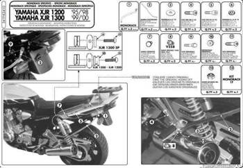 KAPPA Mittelgepäckträger YAMAHA XJR 1200 (95-98), XJR 1300 (98-02)