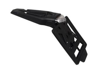 Hintere Kotflügel UNTER KENNZEICHEN MIT LED-LEUCHTE UNIVERSAL (60-GRAD-WINKEL) schwarz Farbe Racetech