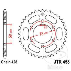 Stahl Kettenrad Hinten JT JTR458.36 ilość zębów 36Z