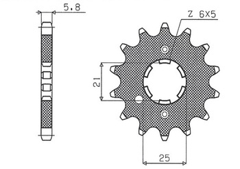 Sunstar Vorderes Kettenrad aus Stahl DUCATI MONSTER 900 00-02 [15]