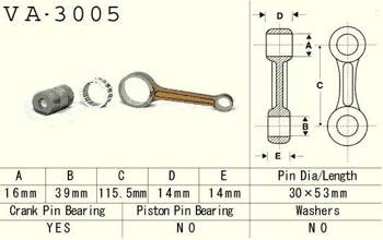 Vesrah Pleuelstange SUZUKI LTF 250 OZARK 02-14 / QUADRUNER 87-02